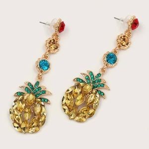 Diamond Pineapple dangling  Earrings